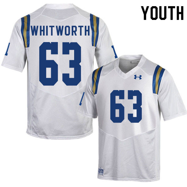 Youth #63 Brad Whitworth UCLA Bruins College Football Jerseys Sale-White